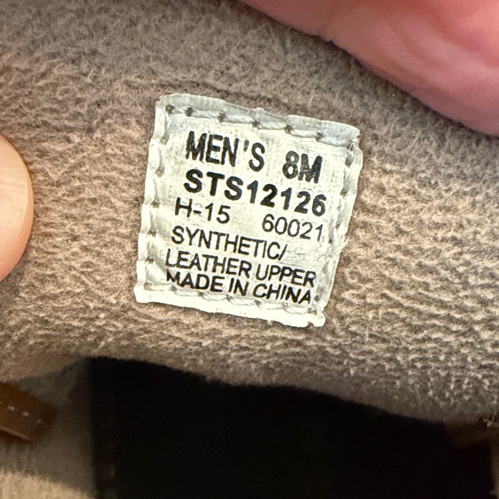 Sperry Men’s Tan and Gray Lace-Up Waterproof Work Boots - Picture 4 of 12